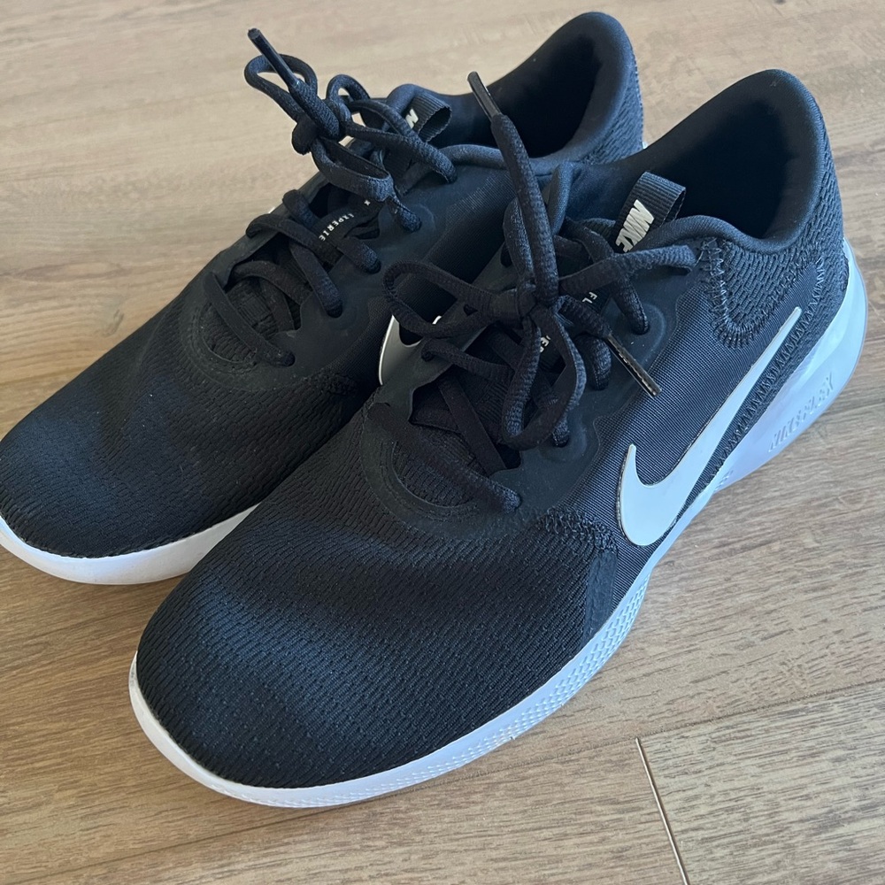 Nike Black Mesh Sneakers with White Swoosh